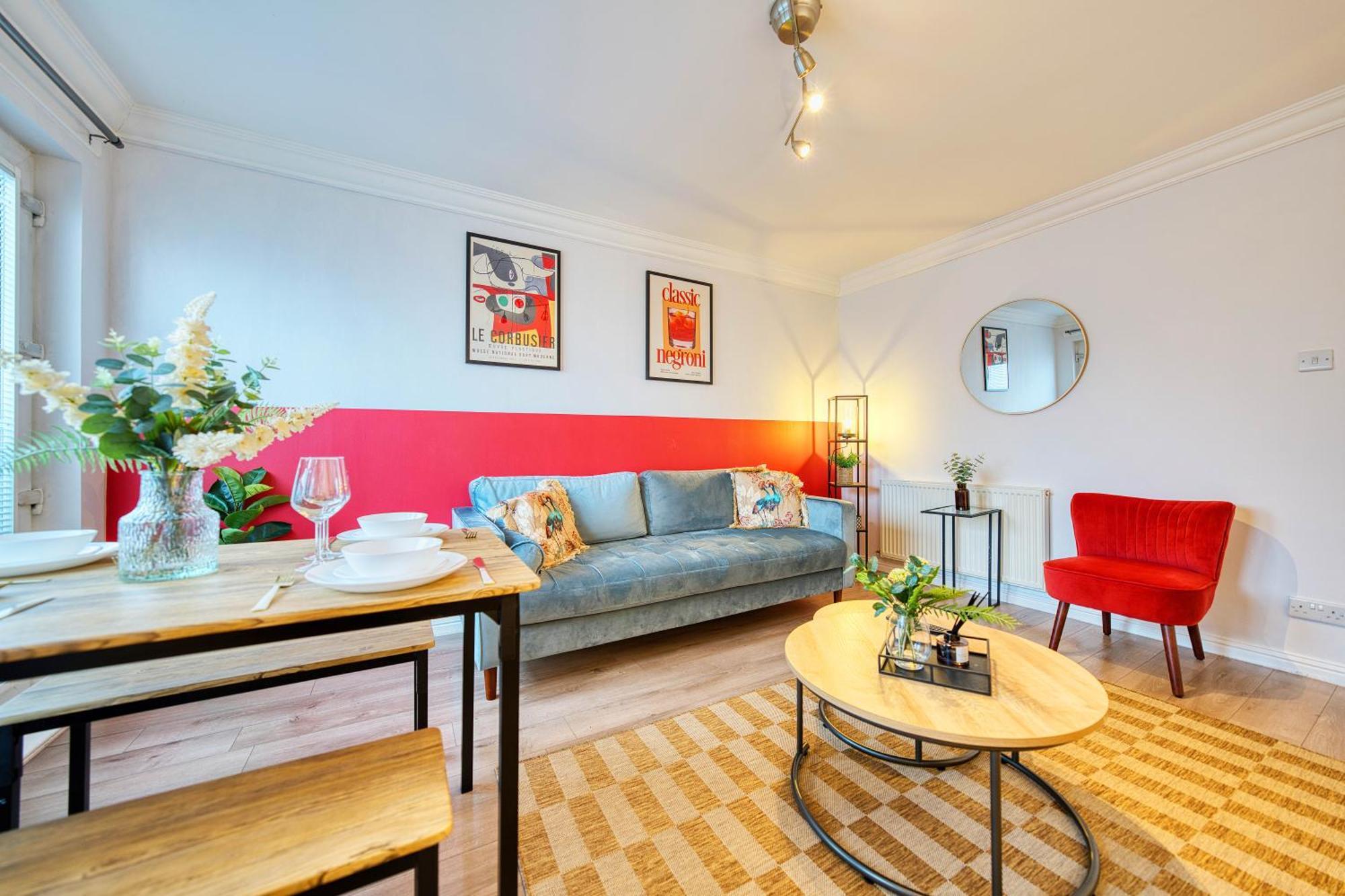 Modern 2 Bed Flat With Free Parking Appartement Glasgow Buitenkant foto